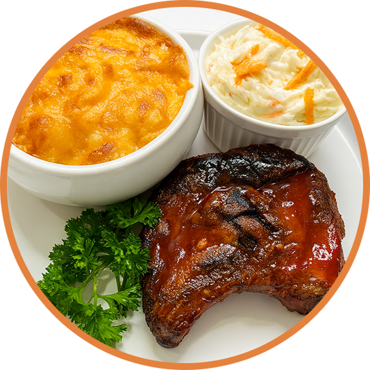 Jerk BBQ Pork Chops Plate