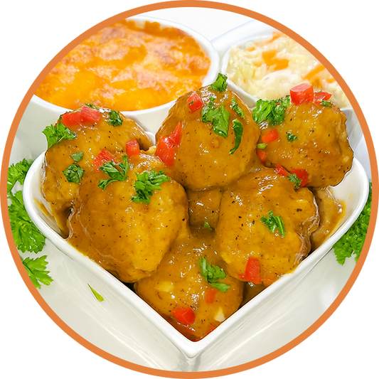 Jerk Chicken Meatballs Plate